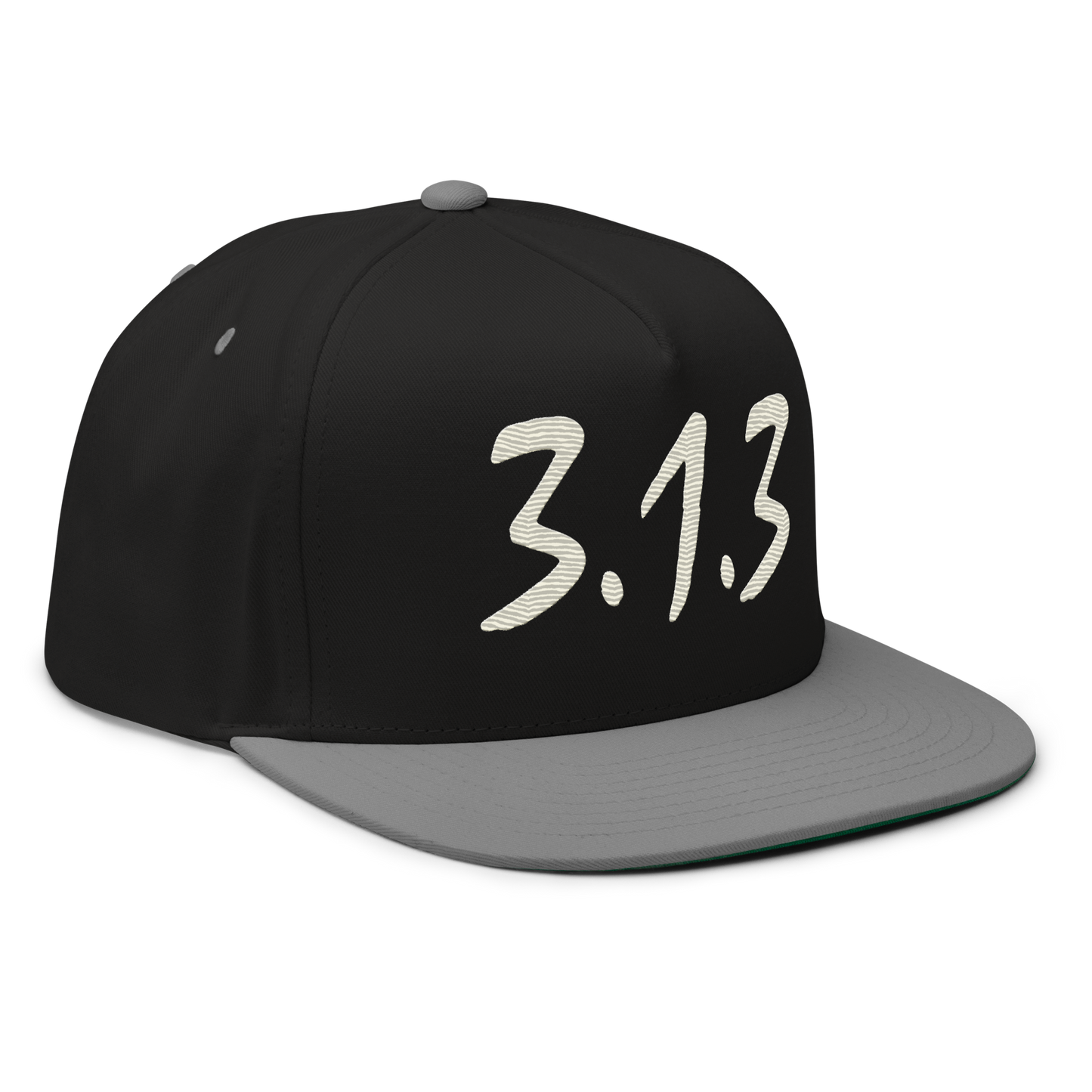 Detroit '313' Snapback (Compton Font) | 5-Panel - Ivory White