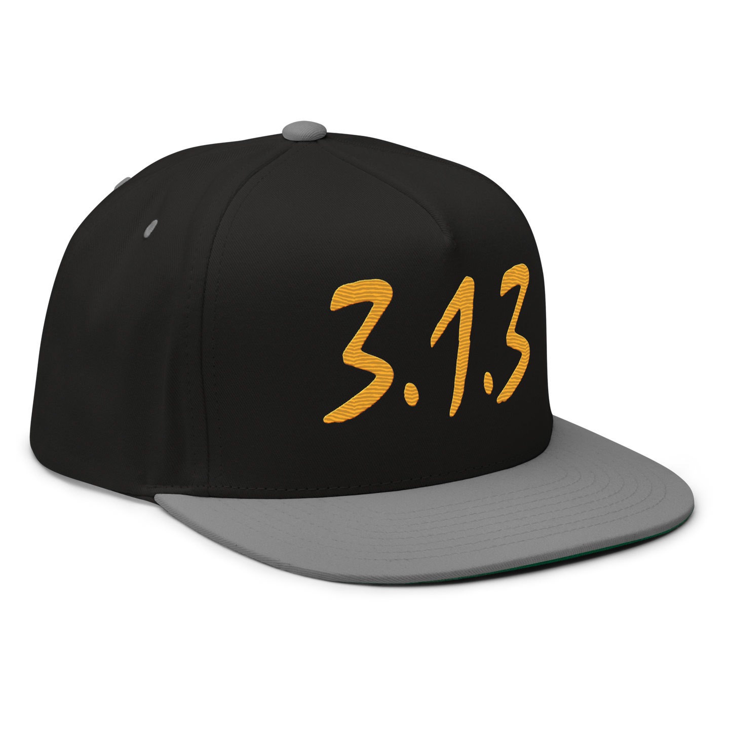 Detroit '313' Snapback (Compton Font) | 5-Panel - Gold