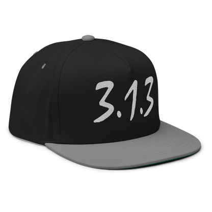 Detroit '313' Snapback (Compton Font) | 5-Panel - Platinum