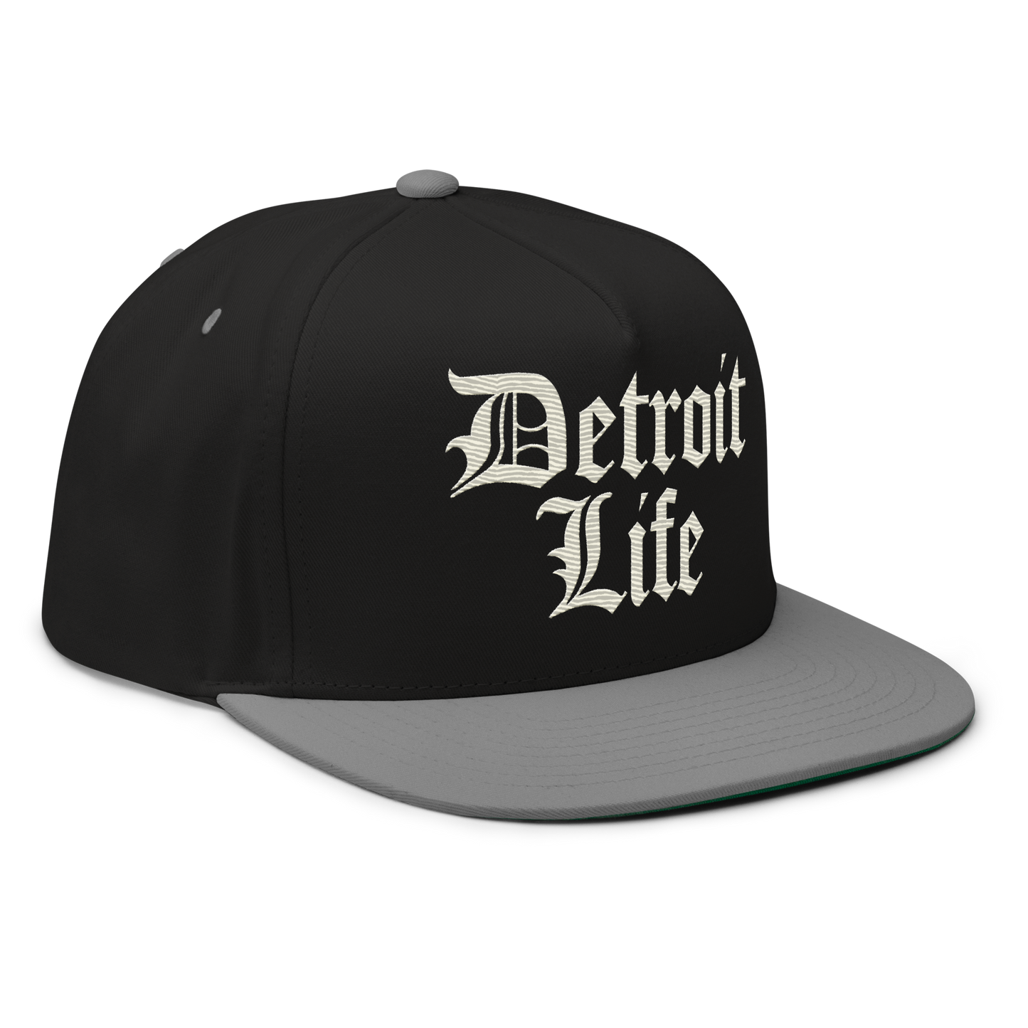 'Detroit Life' Snapback | 5-Panel - Ivory White