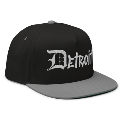 'Detroit' Snapback (OED Tag Font) | 5-Panel - Platinum