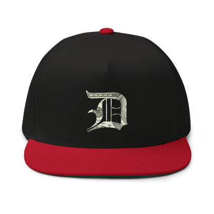 Detroit 'Old English D' Flat Bill Snapback (Benjamins Edition)