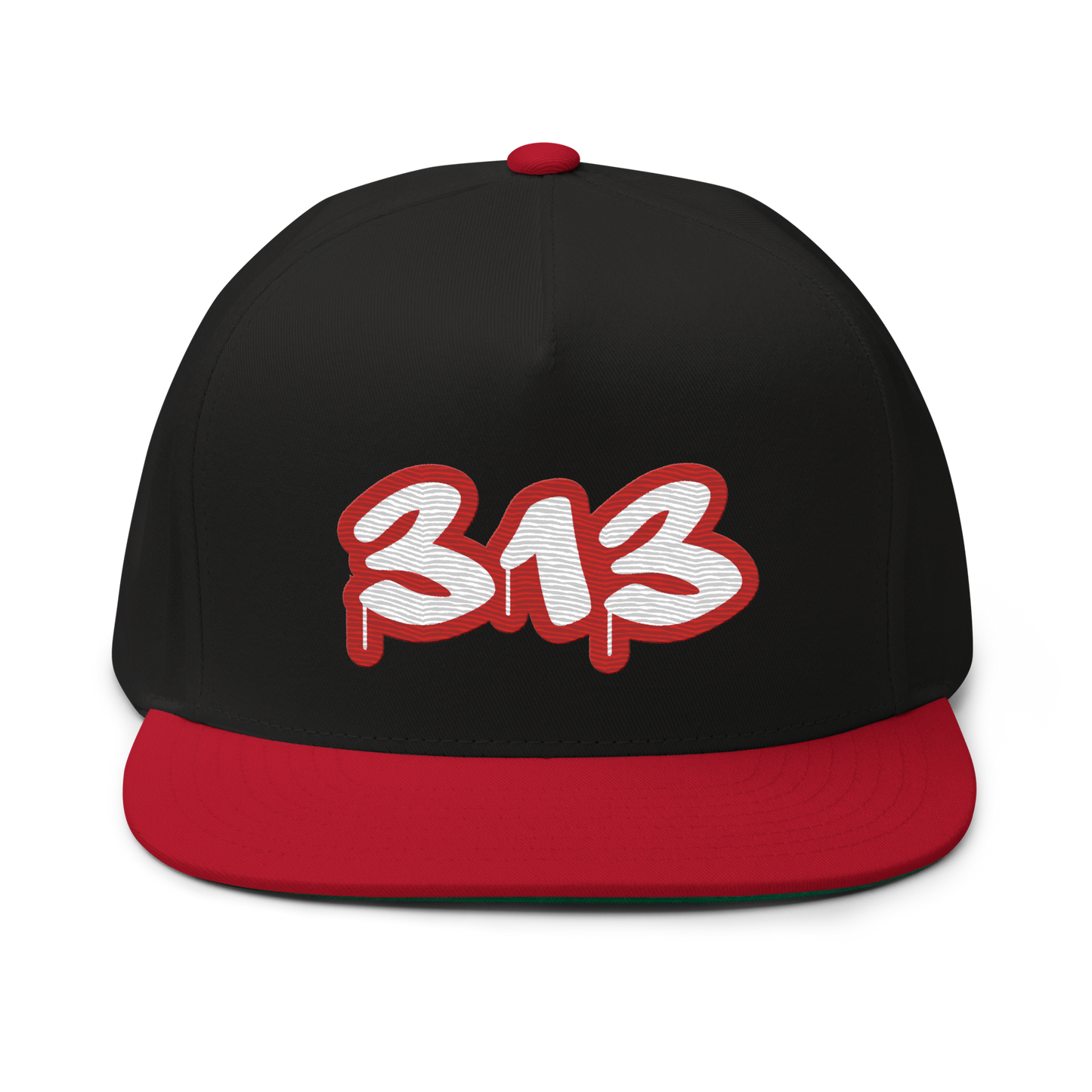 Detroit '313' Flat BIll Snapback (Aliform Red Tag Font)