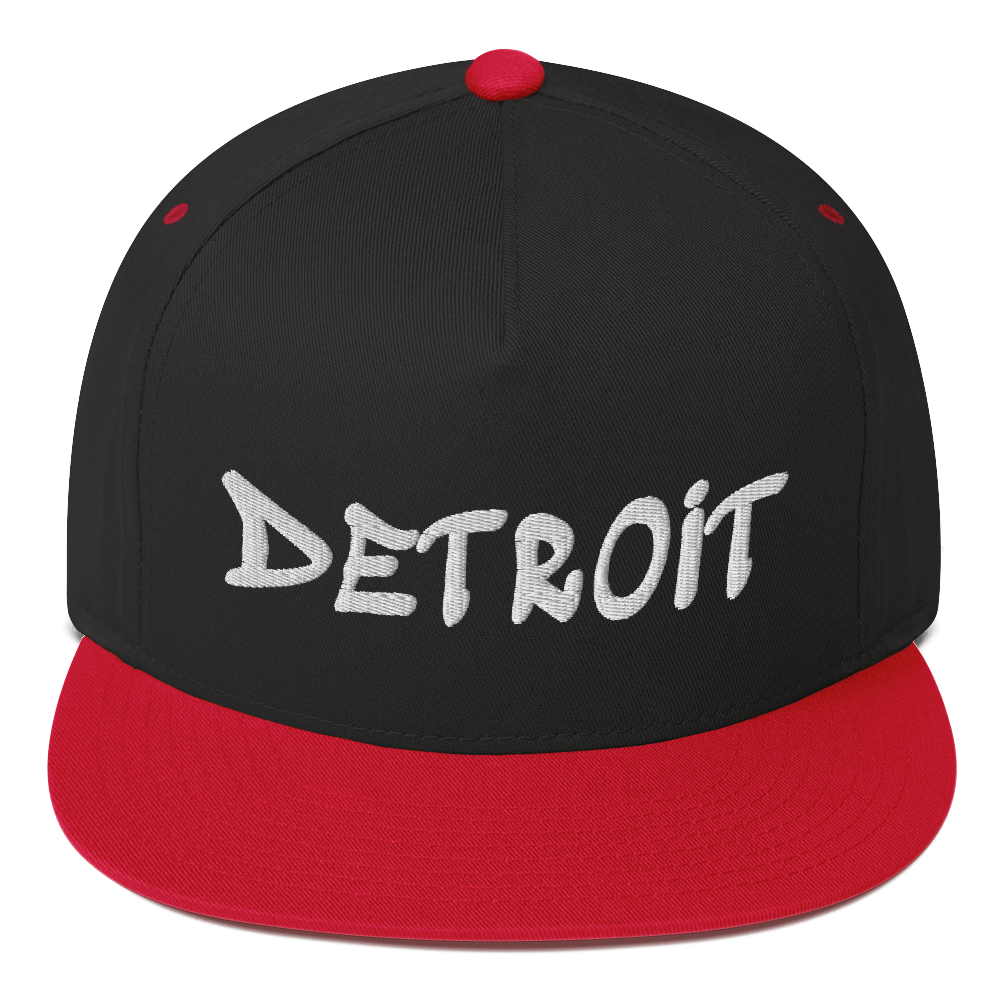 'Detroit' Flat Bill Snapback (Tag Font)