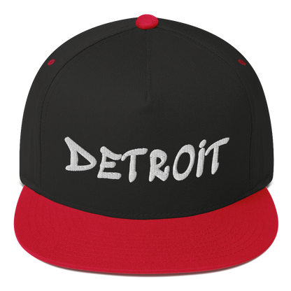 'Detroit' Flat Bill Snapback (Tag Font)