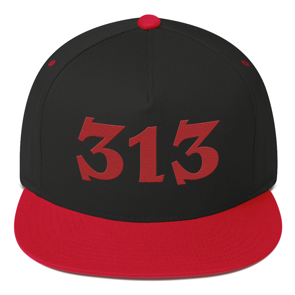 Detroit '313' Snapback | 5-Panel - Red