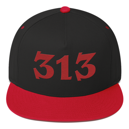 Detroit '313' Snapback | 5-Panel - Red