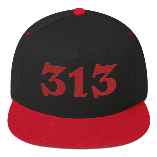 Detroit '313' Snapback | 5-Panel - Red