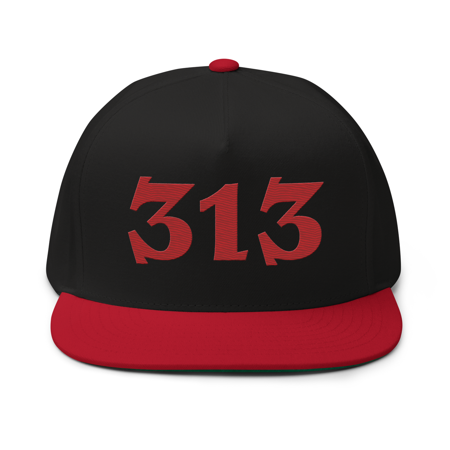 Detroit '313' Snapback | 5-Panel - Red