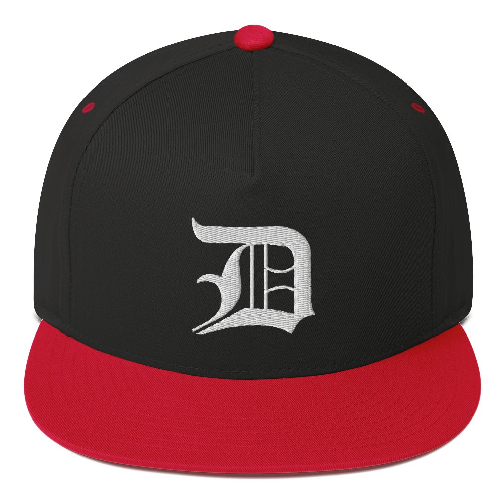 Detroit 'Old English D' Flat Bill Snapback