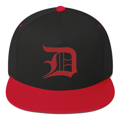 Detroit 'Old English D' Snapback | 5-Panel - Red