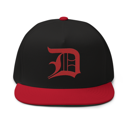 Detroit 'Old English D' Snapback | 5-Panel - Red