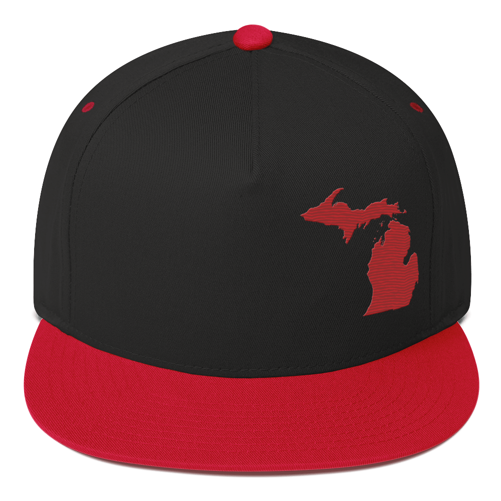 Michigan Snapback | 5-Panel - Red Outline