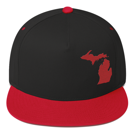 Michigan Snapback | 5-Panel - Red Outline