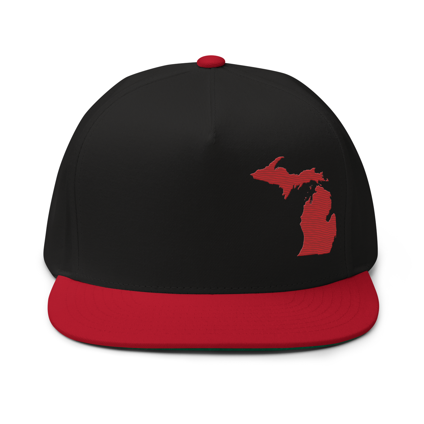 Michigan Snapback | 5-Panel - Red Outline