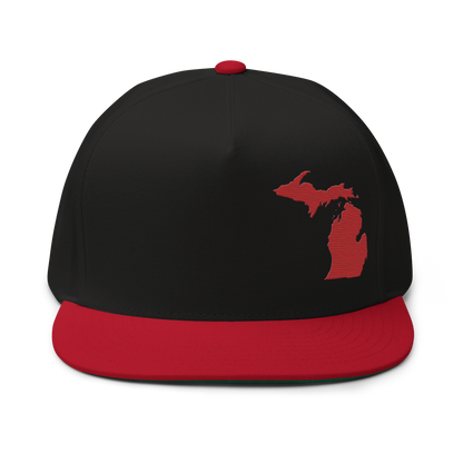 Michigan Snapback | 5-Panel - Red Outline