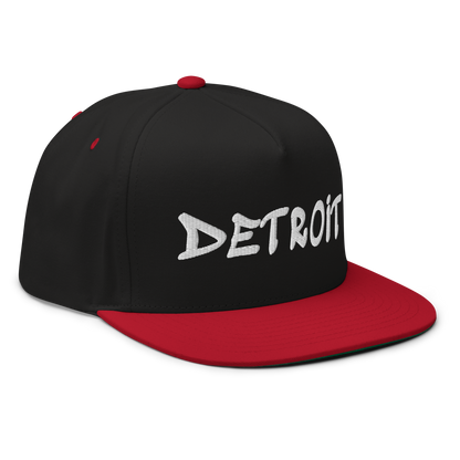 'Detroit' Flat Bill Snapback (Tag Font)