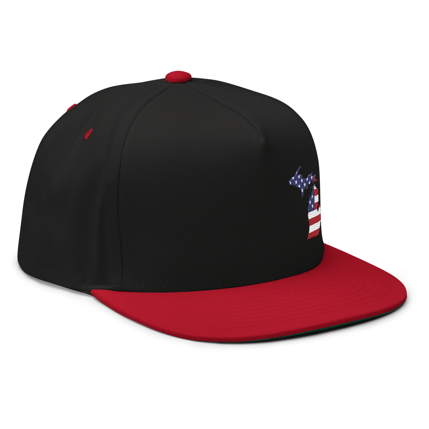 Michigan Flat Bill Snapback (Patriotic Edition)