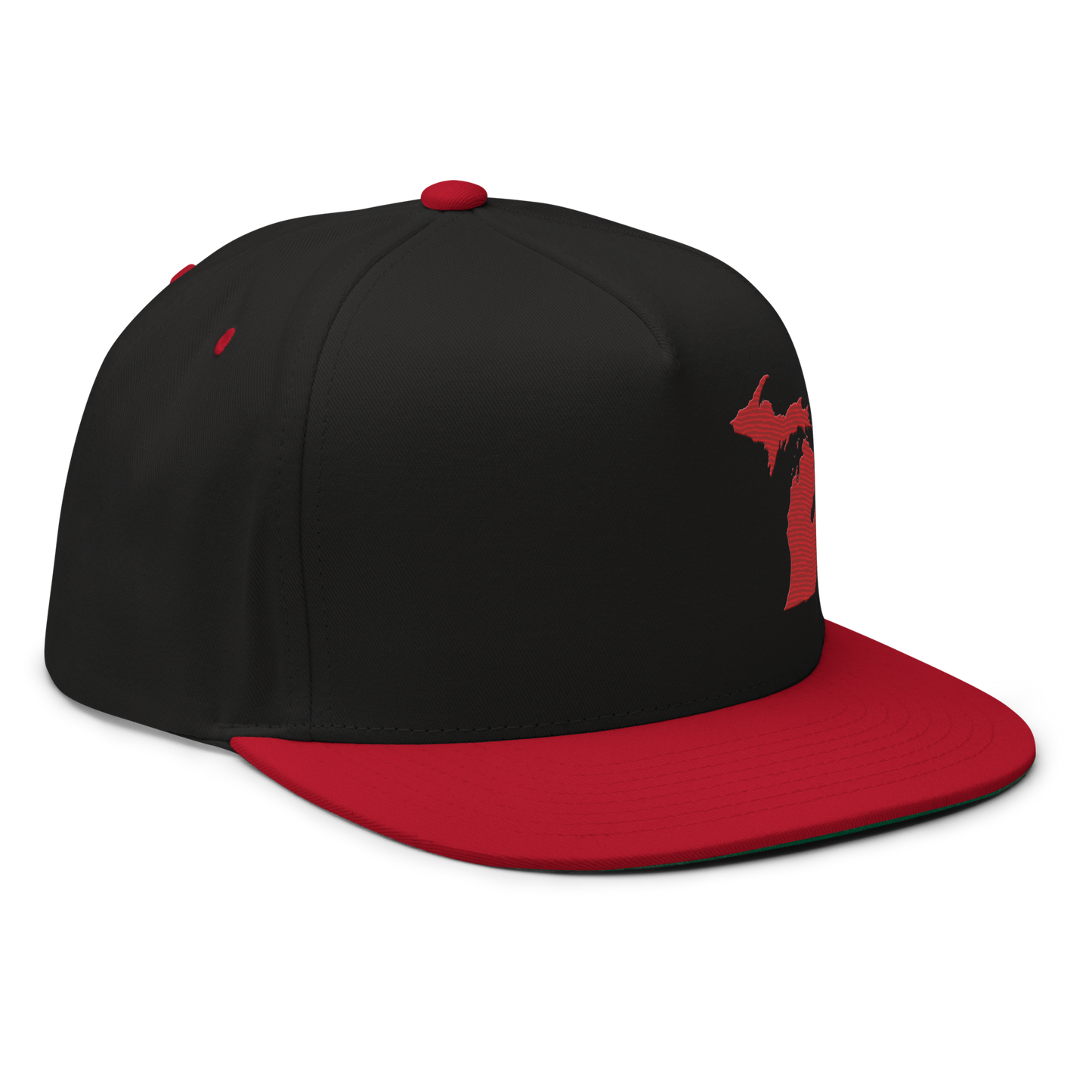 Michigan Snapback | 5-Panel - Red Outline