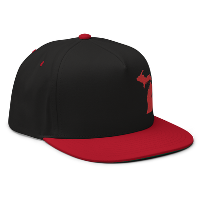 Michigan Snapback | 5-Panel - Red Outline