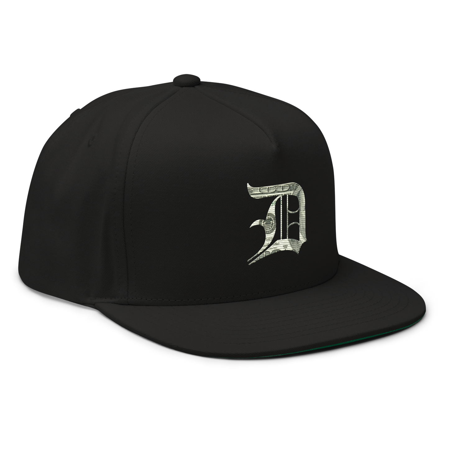 Detroit 'Old English D' Flat Bill Snapback (Benjamins Edition)