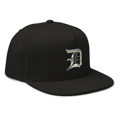 Detroit 'Old English D' Flat Bill Snapback (Benjamins Edition)