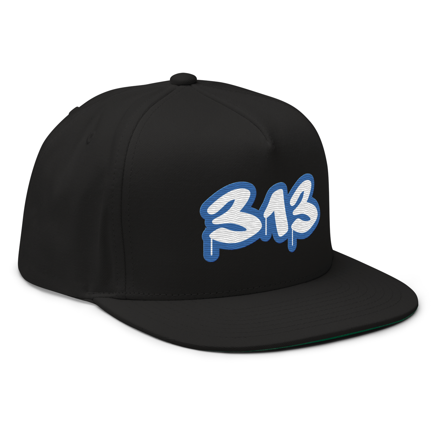 Detroit '313' Flat Bill Snapback (Motor Town Blue Tag Font)