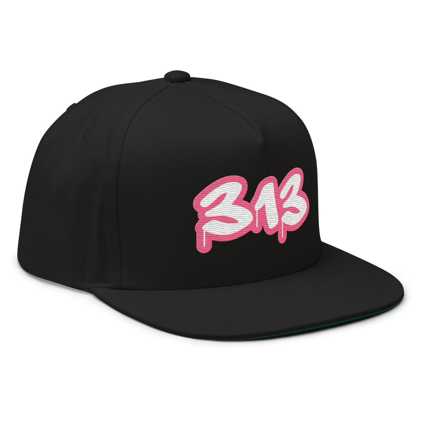 Detroit '313' Flat BIll Snapback (Rhodochrosite Pink Tag Font)