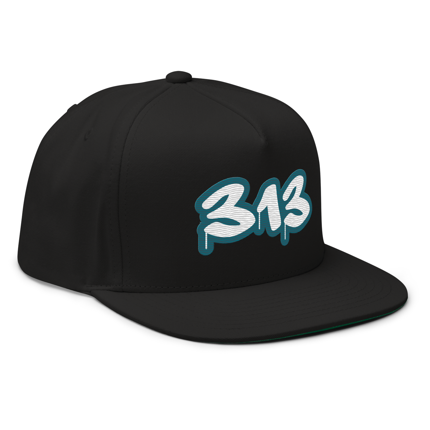 Detroit '313' Flat BIll Snapback (Auburn Hills Teal Tag Font)