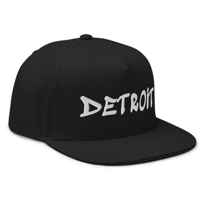 'Detroit' Flat Bill Snapback (Tag Font)