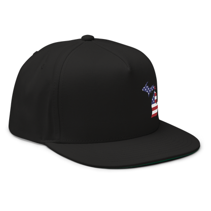 Michigan Flat Bill Snapback (Patriotic Edition)