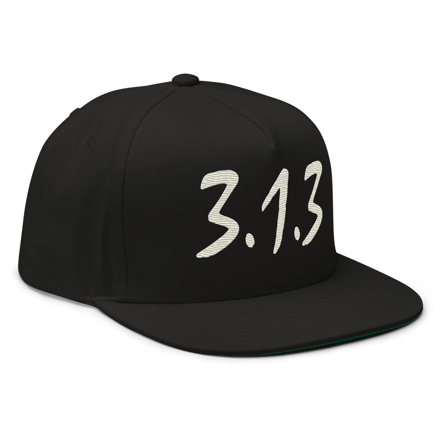 Detroit '313' Snapback (Compton Font) | 5-Panel - Ivory White