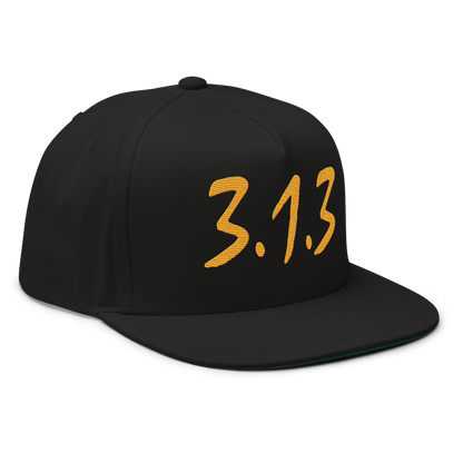 Detroit '313' Snapback (Compton Font) | 5-Panel - Gold