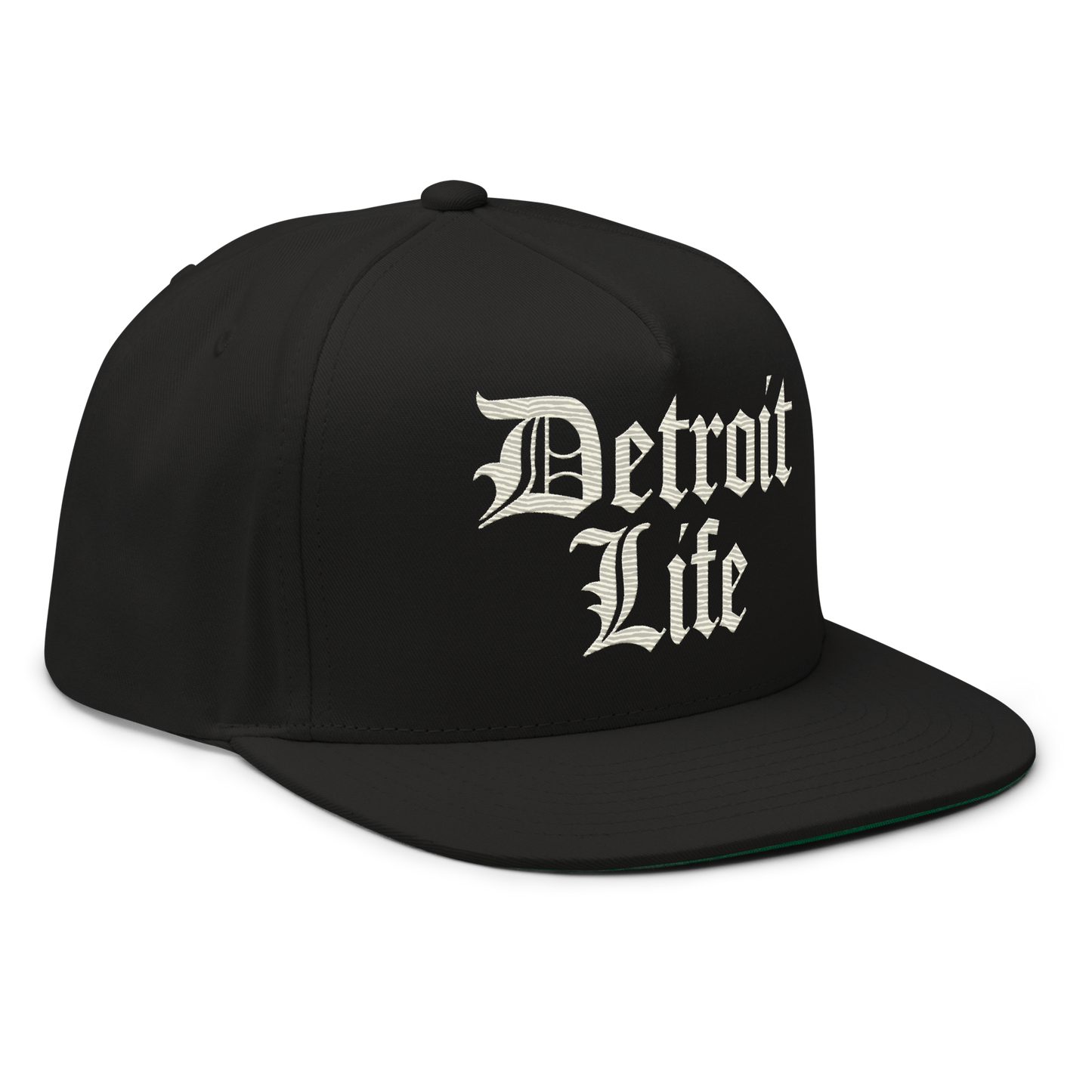 'Detroit Life' Snapback | 5-Panel - Ivory White