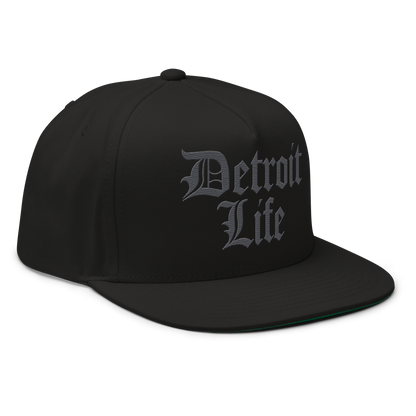 'Detroit Life' Snapback | 5-Panel - Iron Ore Grey