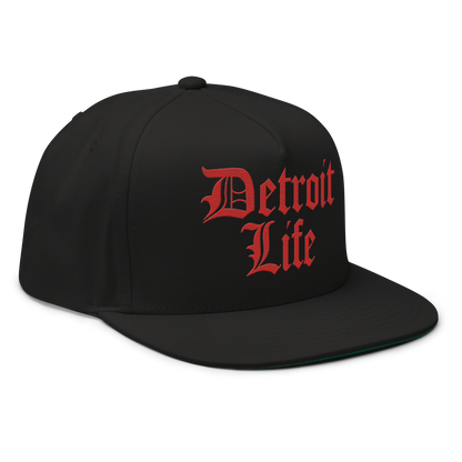 'Detroit Life' Snapback | 5-Panel - Aliform Red