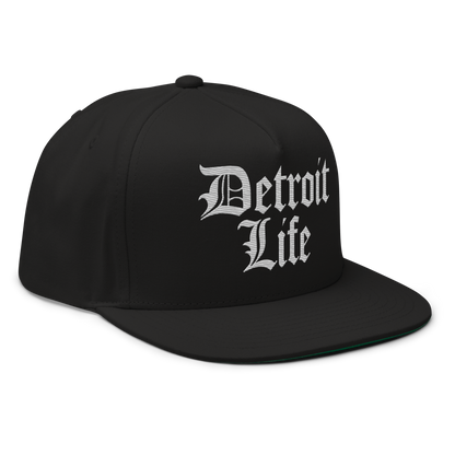 'Detroit Life' Snapback | 5-Panel - Platinum