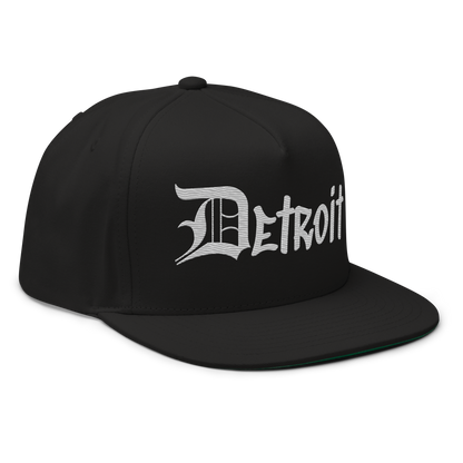 'Detroit' Snapback (OED Tag Font) | 5-Panel - Platinum