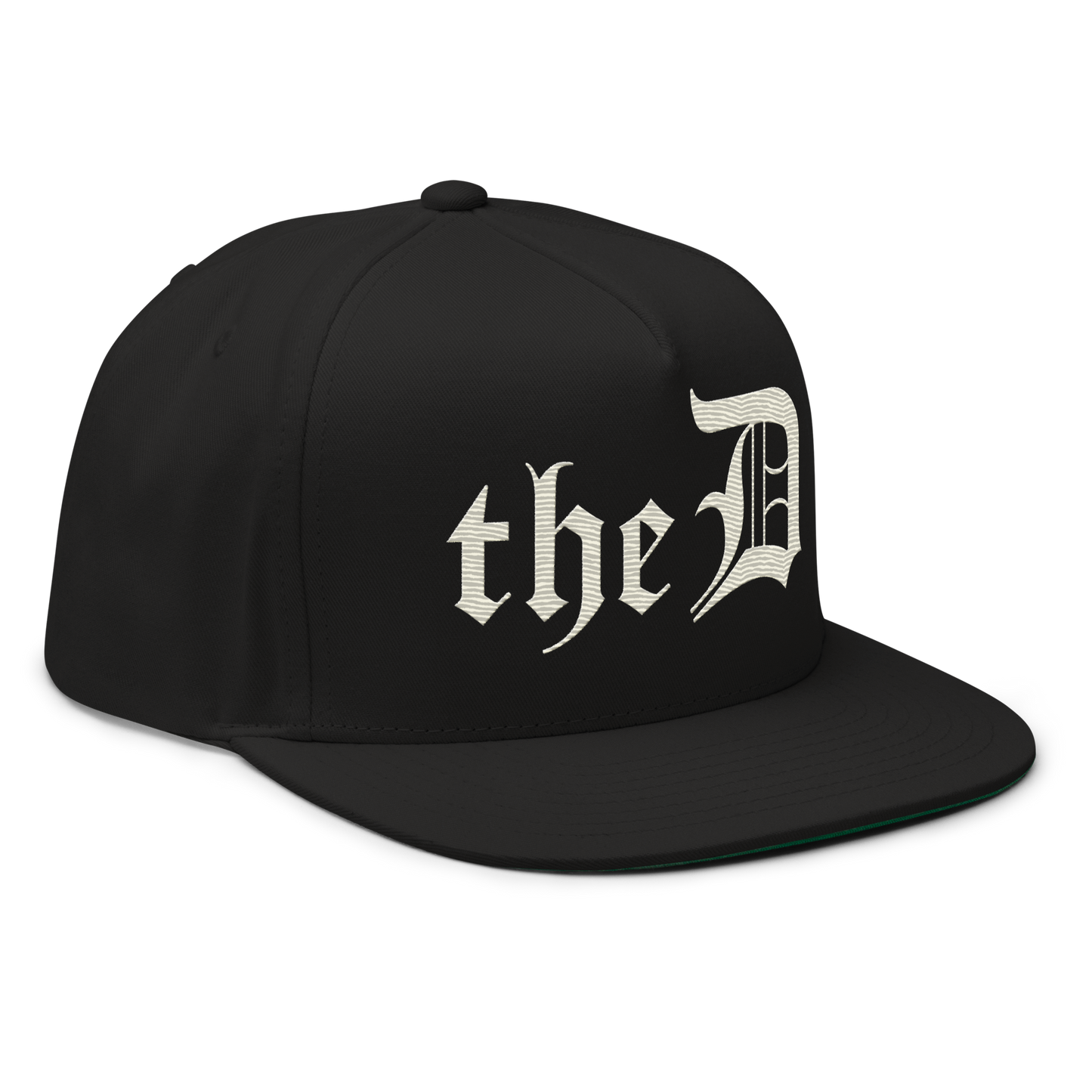 Detroit 'The D' Snapback | 5-Panel - Ivory White