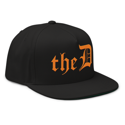 Detroit 'The D' Snapback | 5-Panel - Orange