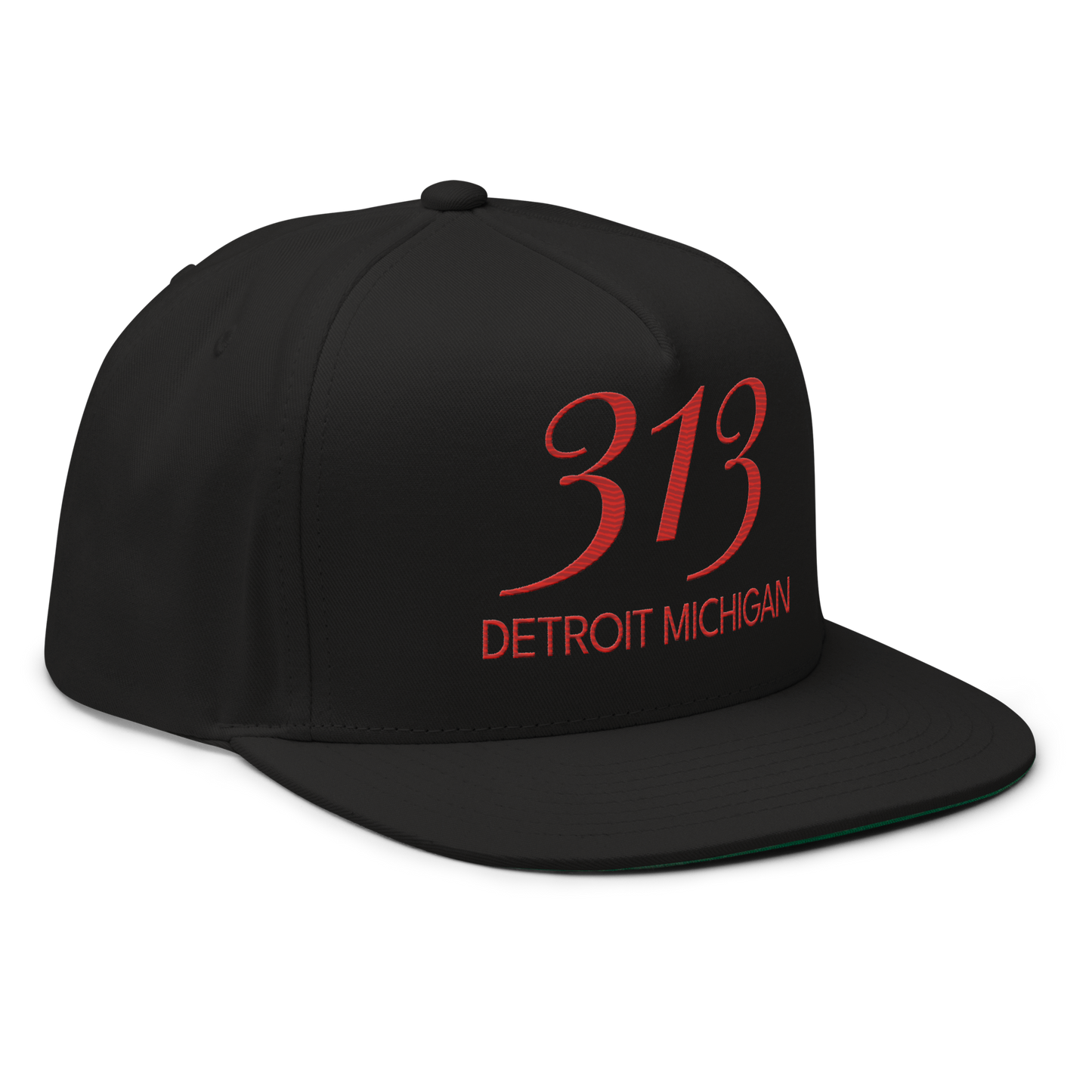 '313 Detroit Michigan' Snapback | 5-Panel - Aliform Red