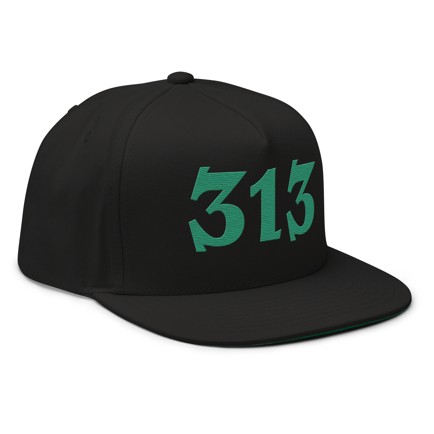 Detroit '313' Snapback | 5-Panel - Emerald Green