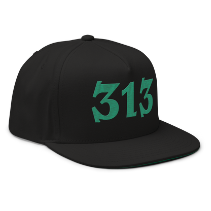 Detroit '313' Snapback | 5-Panel - Emerald Green