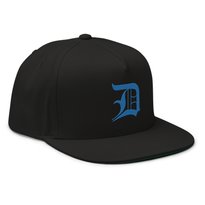 Detroit 'Old English D' Flat Bill Snapback (Azure)