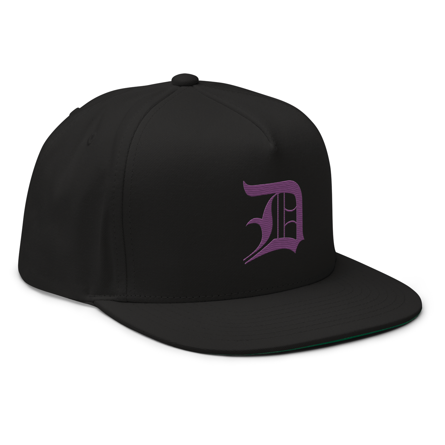 Detroit 'Old English D' Flat Bill Snapback (Plum)