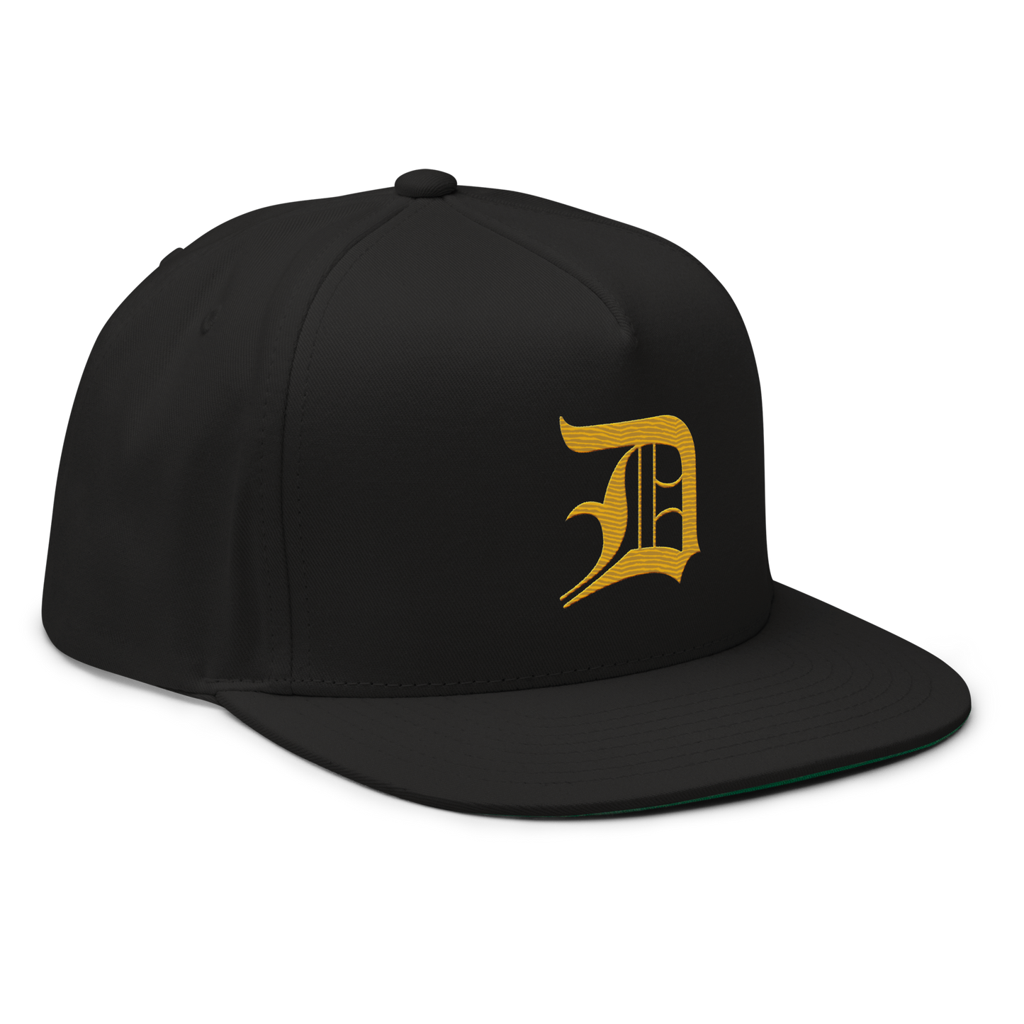 Detroit 'Old English D' Flat Bill Snapback (Gold)