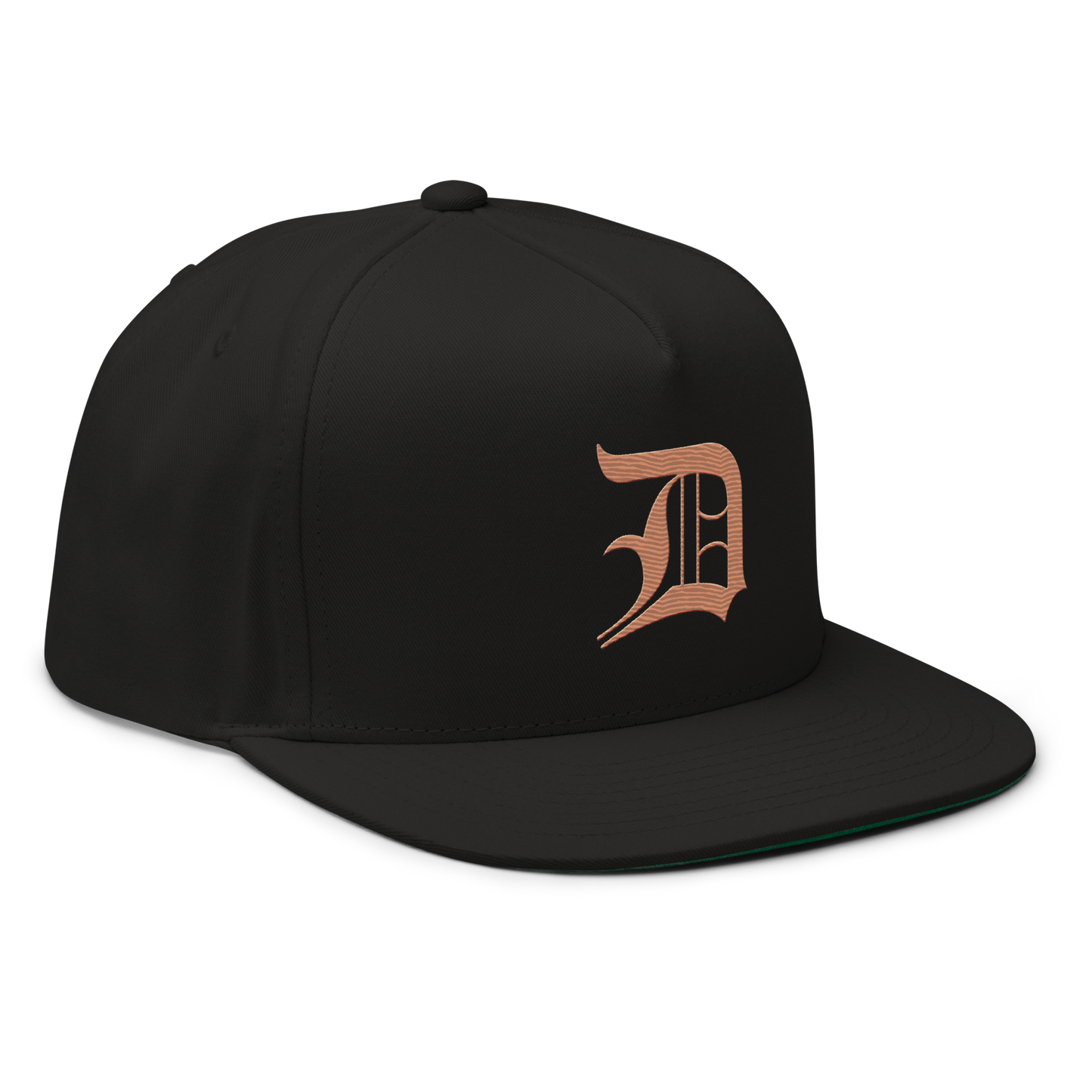 Detroit 'Old English D' Flat Bill Snapback (Copper Color)