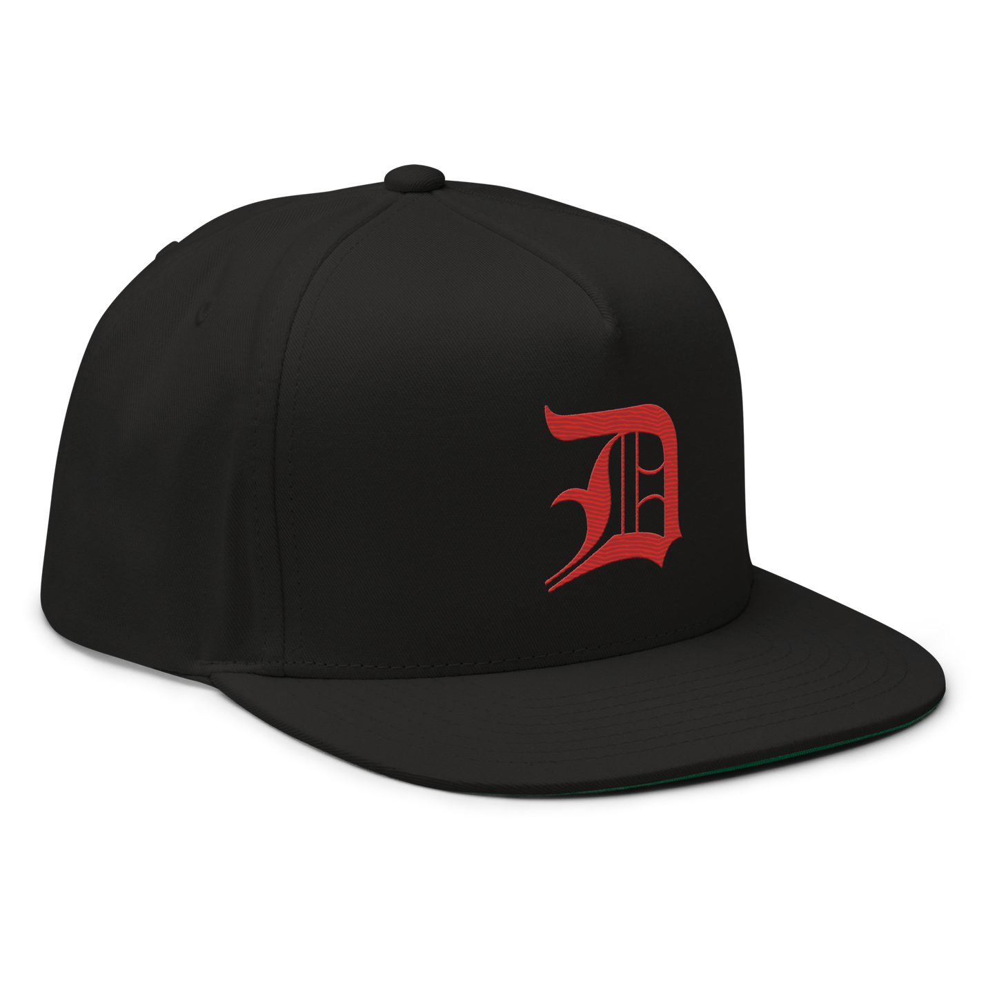 Detroit 'Old English D' Flat Bill Snapback (Aliform Red)