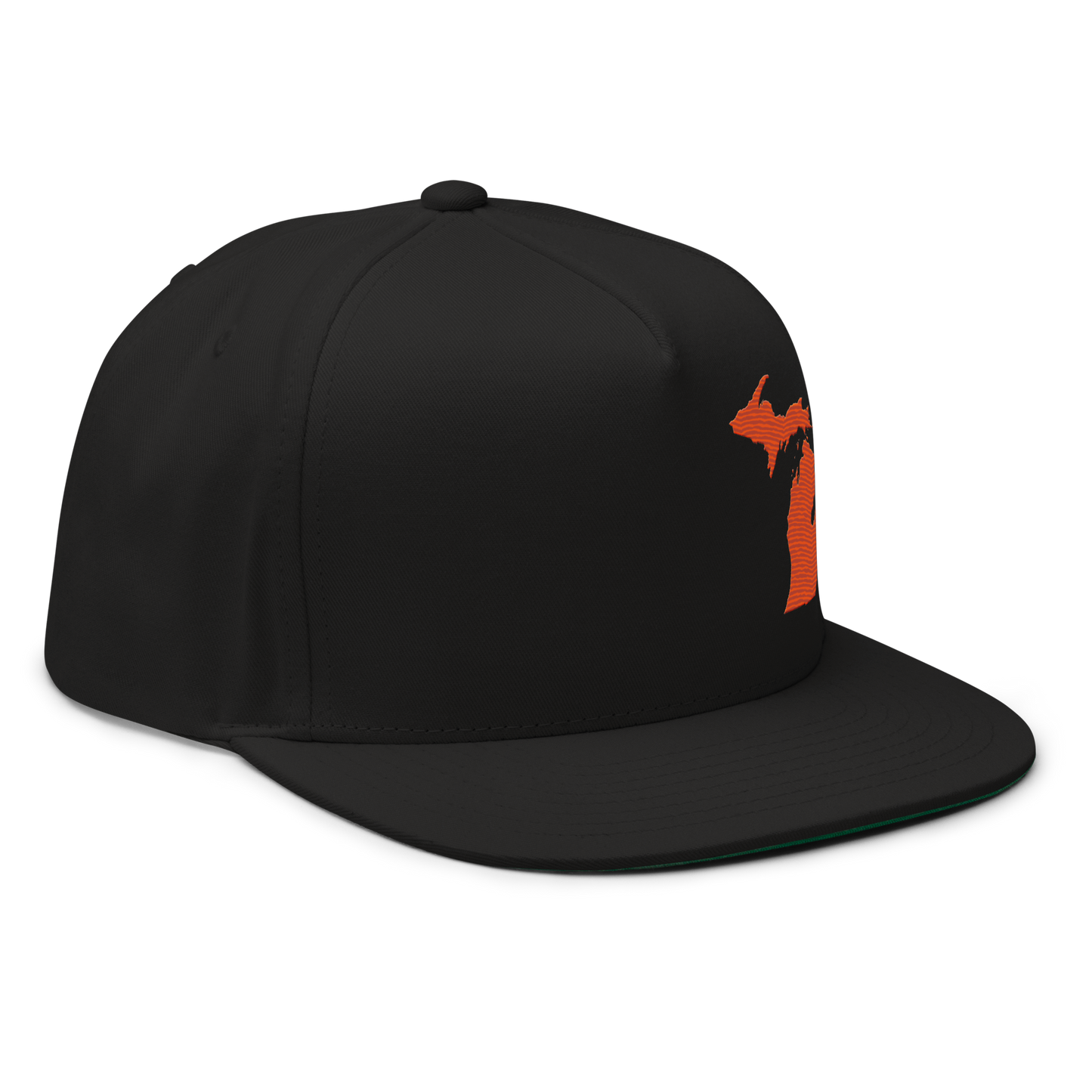 Michigan Snapback | 5-Panel - Maple Leaf Orange Outline