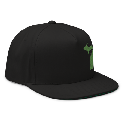 Michigan Snapback | 5-Panel - Pine Green Outline